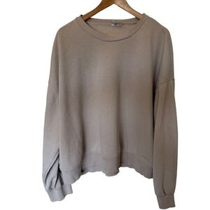 H&M Divided Sweatshirt Women XXL Taupe Good Oversized Crewneck Basic 09940075